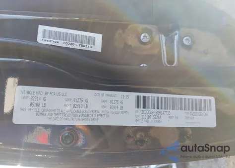 2016 Chrysler 300C from USA, damaged, VIN 2C3CCAEG5GH147733